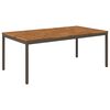 vidaXL Dārza vakariņu galds Dabiska un kafijas 196 x 100,5 x 75 cm