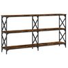 vidaXL konsoles galdiņ&scaron;, ozolkoka, 156x28x80,5 cm, inženierijas koks