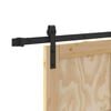 vidaXL Slīdo&scaron;ās durvis Dabīgs un melns 86 x 198,5 cm