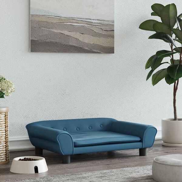 vidaXL dīvāngulta, zila, 70x48x22 cm, samts