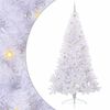 vidaXL Mākslīgā Ziemassvētku eglīte Balts 240 cm PVC un tērauds