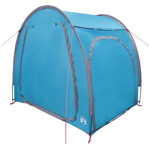 vidaXL Velosipēdu uzglabā&scaron;anas telts ar jumtu Zila 218 x 156 x 180 cm