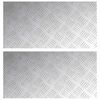 vidaXL Trepju paklājs Taisnstūra 2 pcs Sudraba 60 x 30 cm Alumīnijs