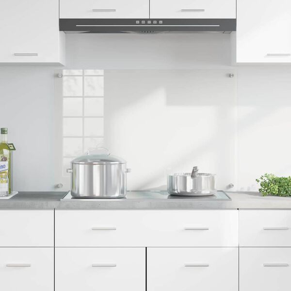 vidaXL Virtuves aizsargpanelis Caurspīdīgs 90 x 60 cm rūdīts stikls