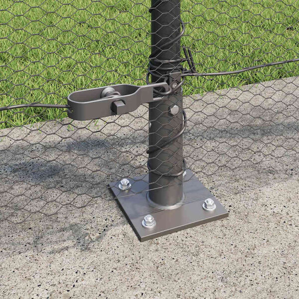 vidaXL Žoga āķis Pelēka 25 x 1 m (13 mm siets) Tērauds