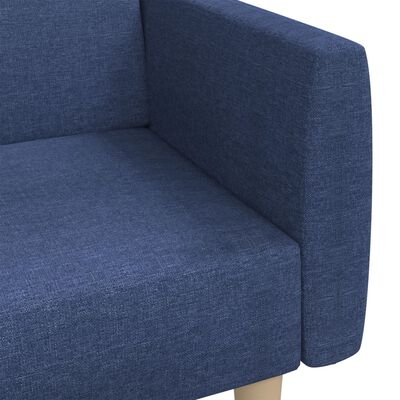 vidaXL 2-vietīga dīvāngulta, zils audums