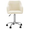 vidaXL biroja krēsls, krēmkrāsas audums