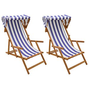 vidaXL Dīvāngalvs 2 pcs 3 Pozīcija Cieta eikalipta koksne