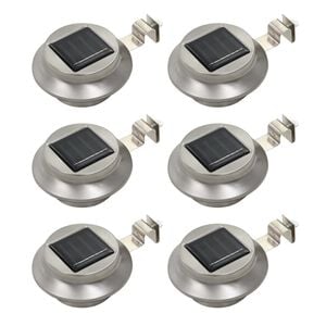 vidaXL apaļas āra solārās lampas, 6 gab., 12 cm, LED, baltas