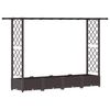 vidaXL Pacelta gulta ar treliem un jumtu Brūna 203 x 40 x 121 cm PP