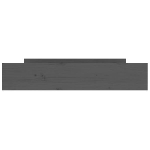 vidaXL gultas atvilktnes, 2 gab., pelēkas, priedes masīvkoks