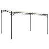 vidaXL nojume, 4x3 m, 180 g/m&sup2;, audums un tērauds, krēmkrāsas