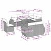 vidaXL 9-daļīgs dārza dīvāna komplekts,matrači, gai&scaron;i pelēka PE pinums