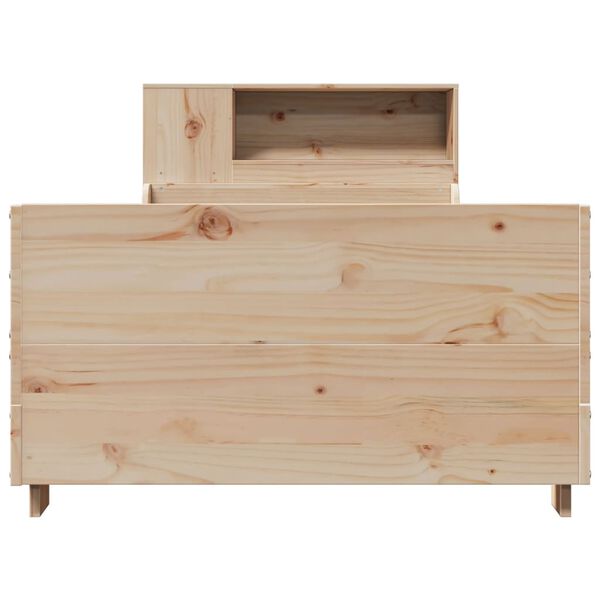 vidaXL gulta bez matrača, 90x200 cm, priedes masīvkoks