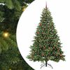 vidaXL Mākslīgā Ziemassvētku eglīte su 300 LED Zaļa 210 cm PE un PVC
