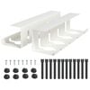 vidaXL Galda kabeļu organizators 2 gab. Balts 43 x 12 x 10 cm Tērauds