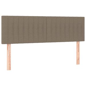 vidaXL gultas galvgaļi, pelēkbrūns, 144x5x78/88 cm, audums