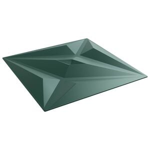 vidaXL Sienas paneļi 24 gab. 50 x 50 cm Zvaigzne Zaļ&scaron; XPS Putu
