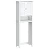 vidaXL plaukts virs tualetes poda BERG, balts, 60x27x164,5 cm, koks