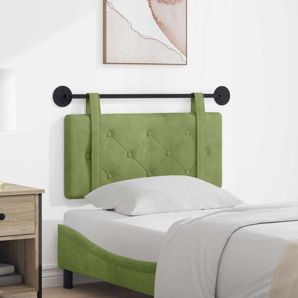 vidaXL Karājo&scaron;s galvgalis Gai&scaron;i zaļa 100 x 55 x 5 cm Samts