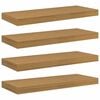 vidaXL Sienas plaukts 4 gab. Bē&scaron;a 60 x 23,5 x 3,8 cm Inženierijas koks