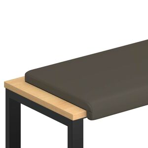 vidaXL Solspilvens Mākslīgā āda Pelēka Dziļums 35 cm