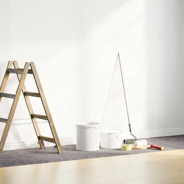 vidaXL krāsotājs flīss, 25 m, 220 g/m&sup2;, neslīdo&scaron;s, pelēks