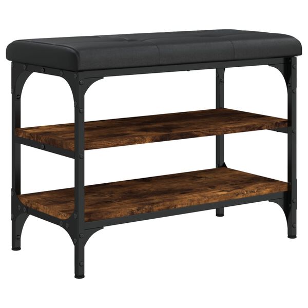 vidaXL apavu skapītis, koka krāsa, 62x32x47 cm, inženierijas koks