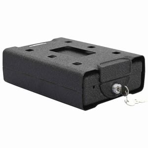 vidaXL Auto Seifs ar slēdzeni Melna 22 x 16 x 7 cm Tērauds