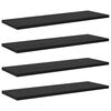 vidaXL Grāmatplaukta Paneļa 4 pcs Melna 60 x 20 x 1,5 cm