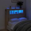 vidaXL gultas galvgalis ar LED, ozola krāsa, 120x18,5x103,5 cm, koks