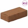 vidaXL kokosa &scaron;ķiedras bloki, 12 gab., 650 g, kopā 7,8 kg