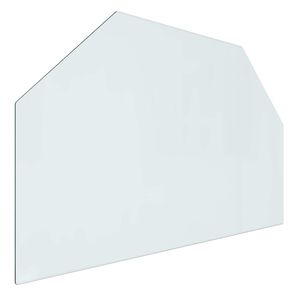 vidaXL Kamīna stikla plāksne Caurspīdīgs 80 x 50 cm Stikls