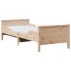 vidaXL Gultas rāmis ar izvelkamu matraci Brūna 80 x 200 cm
