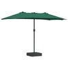 vidaXL Dārza parasols Zaļa 385 x 209 x 244 cm Poliesters