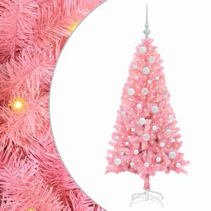 vidaXL Ziemassvētku eglīte Rozā 120 cm PVC