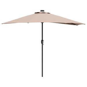 vidaXL Dārza parasols Pelēkbrūna 294 x 150 x 224 cm