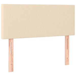 vidaXL gultas galvgalis, 80x5x78/88 cm, krēmkrāsas audums