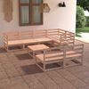 vidaXL 8-daļīgs dārza atpūtas mēbeļu komplekts, priedes masīvkoks