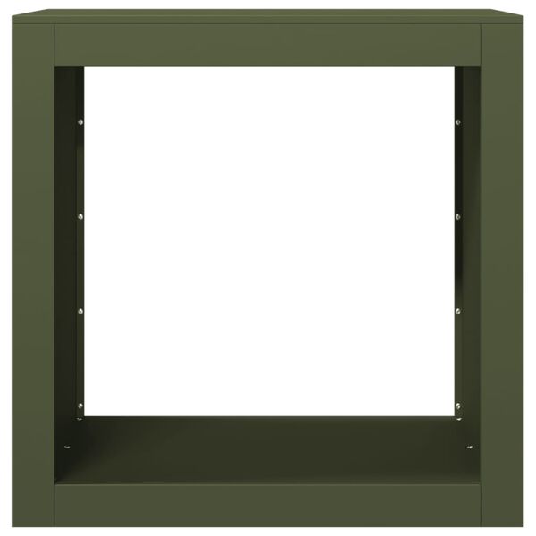 vidaXL malkas uzglabā&scaron;anas statīvs, zaļa, 60x40x60 cm, tērauds