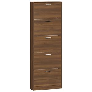vidaXL apavu skapītis, ozolkoka, 59x17x169 cm, inženierijas koks