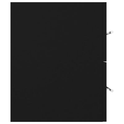 vidaXL 2-daļīgs vannasistabas mēbeļu komplekts, melns, skaidu plāksne