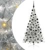 vidaXL Mākslīgais LED Ziemassvētku eglīte Sudraba 210 cm PET