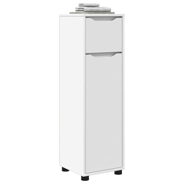 vidaXL Vannas istabas skapītis ar atvilktni Balts 30,5 x 30 x 101 cm