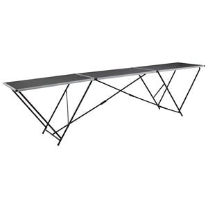 vidaXL salokāms galds līmē&scaron;anai, 300x60x78 cm, MDF, alumīnijs