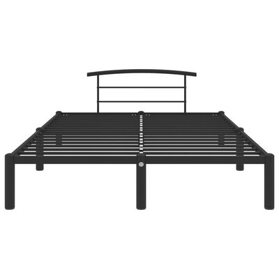 vidaXL gultas rāmis, melns metāls, 120x200 cm