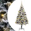 vidaXL Mākslīgā Ziemassvētku eglīte su 300 LED ar statīvu Balts 180 cm