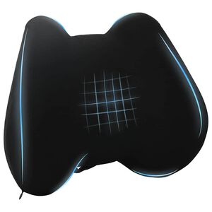 vidaXL Muguras spilvens Melns Atmiņas putas 40 x 32 x 13 cm