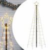 vidaXL LED Ziemassvētku eglīte ar tapas 220 LED Silti Balta 180 cm