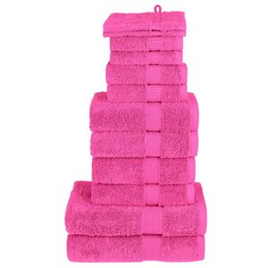 vidaXL dvieļu komplekts SOLUND, 12 gab., rozā, 600 gsm